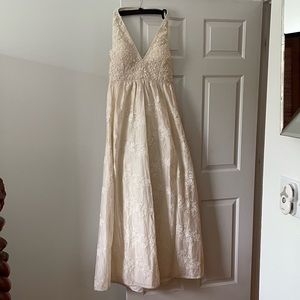 Anthropologie Payal Jain embroidered halter maxi dress size 16 NWT